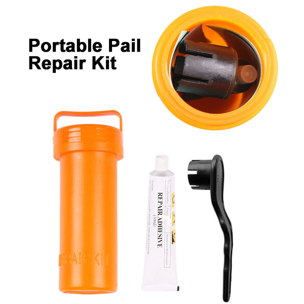 Inflatable Boat Repair Kit with PVC Patches Glue Wrench and Storage Bucket