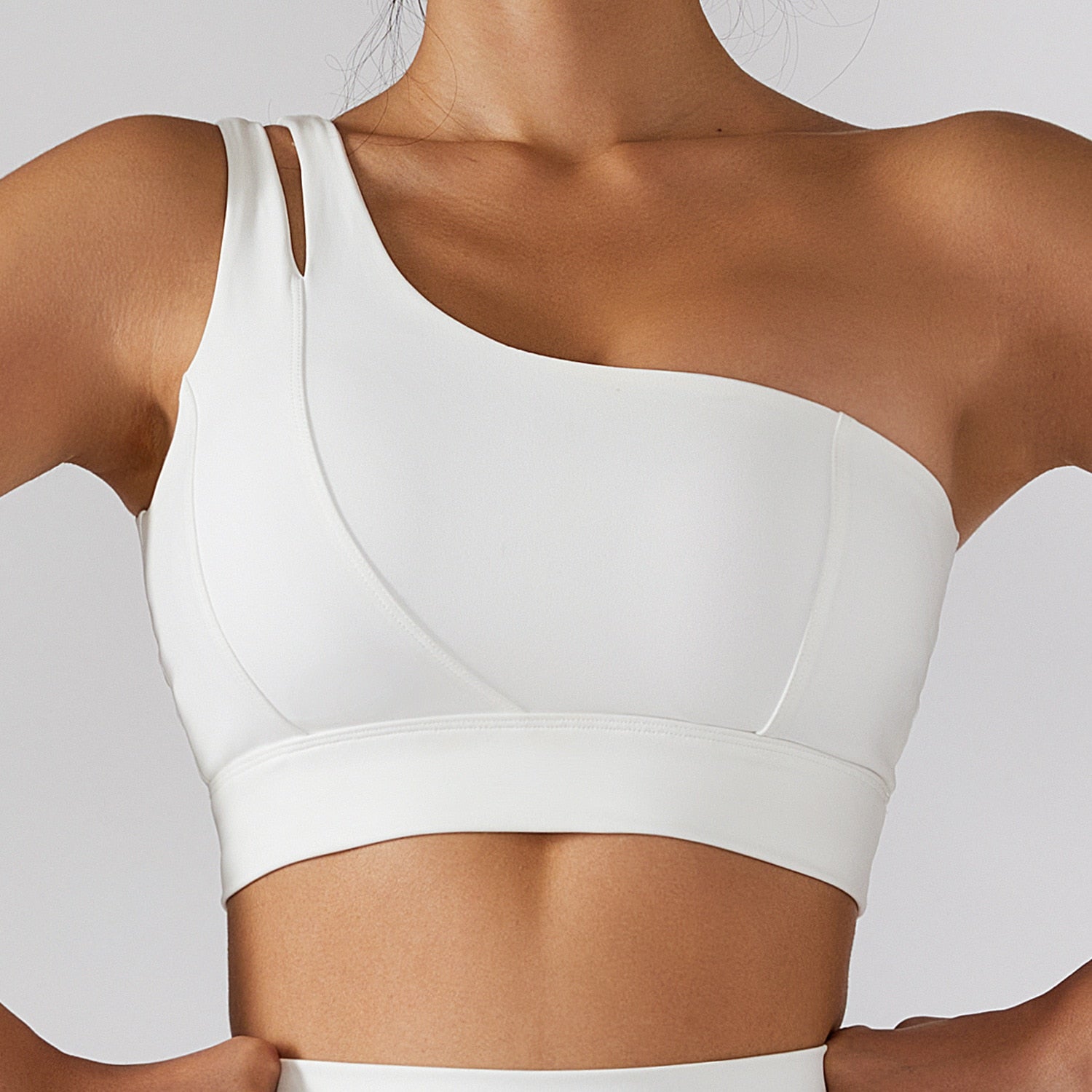 Buy white-bra-a 2PC Yoga and Gym Wear High Waist Leggings &amp; Top Set
