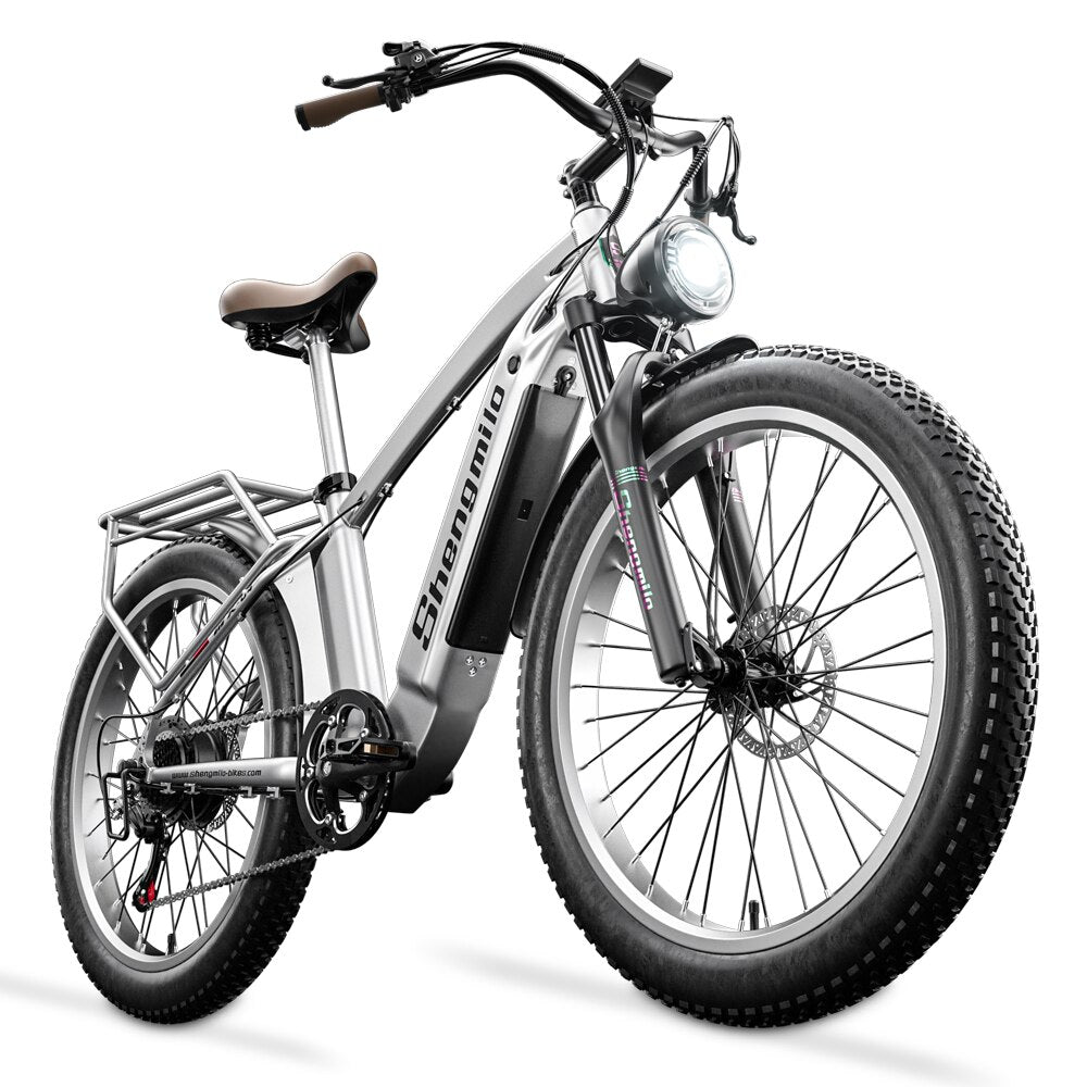 Shengmilo MX04 Adult Mountain Electric Bike 500w 26&quot; Fat Tyre Bicycle 48Ｖ15Ah Oil Brake  Ebike MTB 40km\H