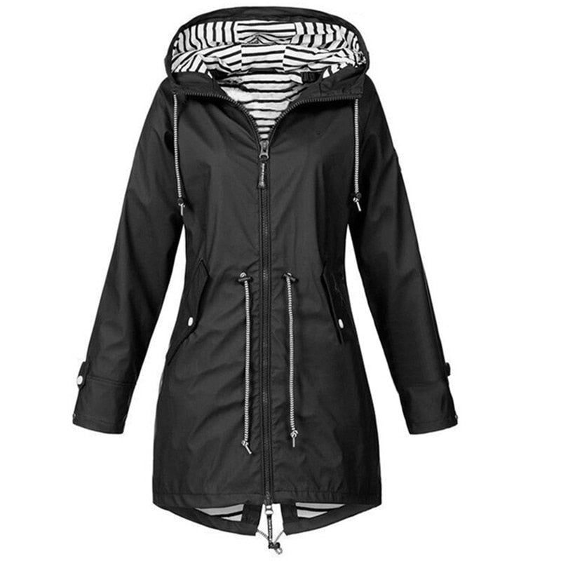 Windproof Waterproof Jacket with transition Hooded for Women 