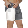 Double-deck Running  2 In 1 Shorts for MenDouble-deck Running 2 In 1 Shorts for Men offer two layers of lightweight, comfortable fabric for long-run and workout performance. Features include an inside pocket0formyworkout.com