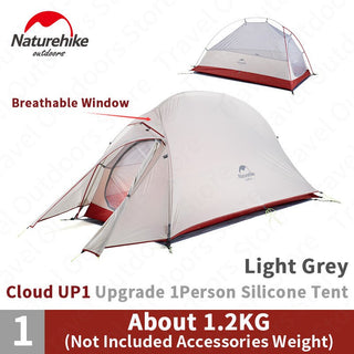 Naturehike Cloud Up 1.2kg Ultralight Silicone Camping Tent Single Person 20D Silicone