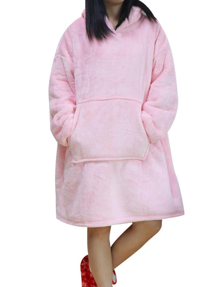 Buy hmy-623-baby-pink Oversized Tie Dye Fleece Giant Hoodies for Women