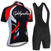 CYKLOPEDIA Men Cycling Jersey Set- Short Sleeve Jersey + Bib Shorts 