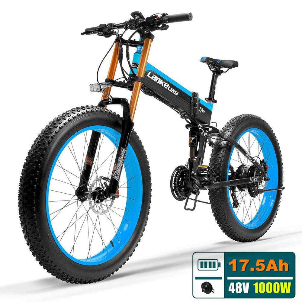 Comprar be-1000w-17-5ah 1000W T750 Plus  Folding Electric Bike, 48V High Performance Li-ion Battery,5 Level Pedal Assist Sensor Fat Bike