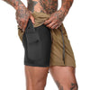 Double-deck Running  2 In 1 Shorts for MenDouble-deck Running 2 In 1 Shorts for Men offer two layers of lightweight, comfortable fabric for long-run and workout performance. Features include an inside pocket0formyworkout.com