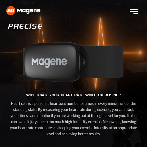 Magene H64 Heart Rate Monitor Mover Bluetooth ANT Sensor With Chest St
