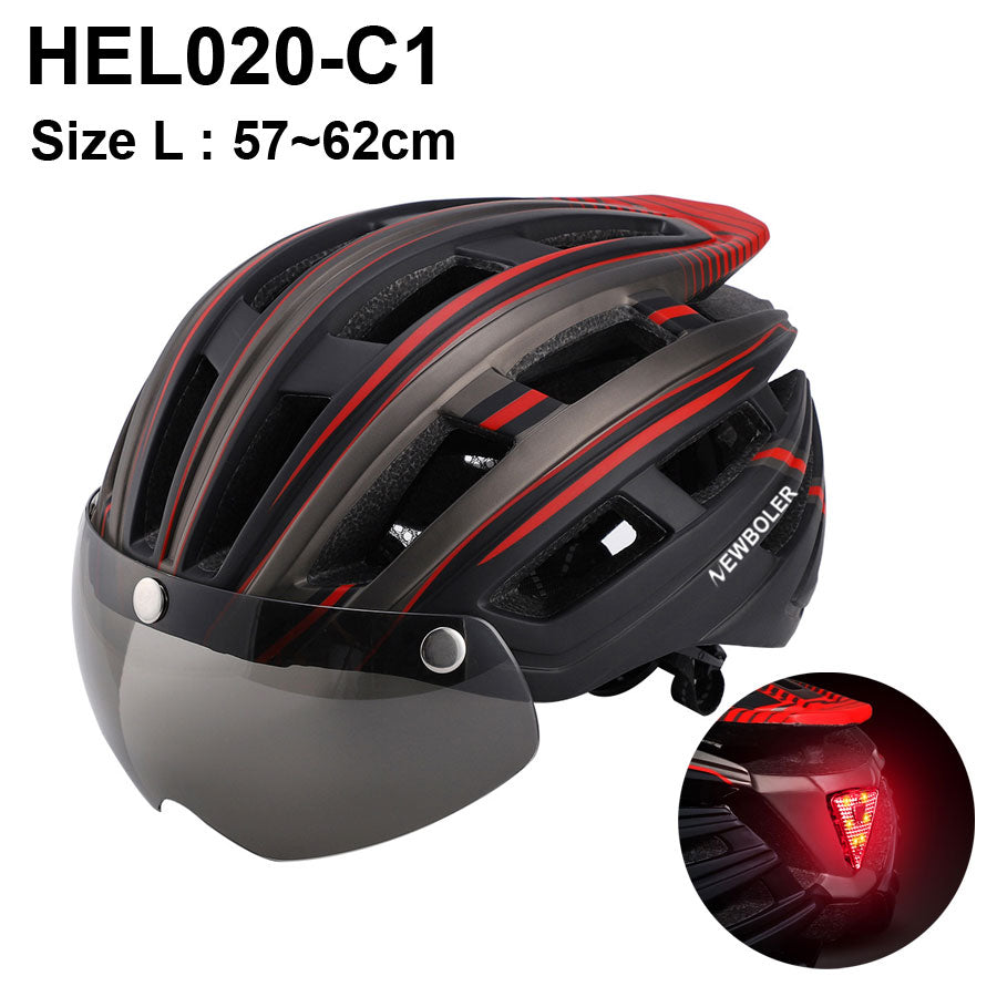 NEWBOLER Cycling Helmet with rear LED Light-14