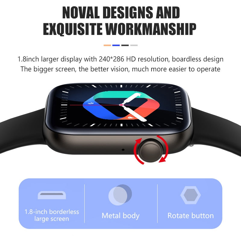 For Xiaomi Huawei & Samsung 1.81 inch Bluetooth Call Sports Smartwatch