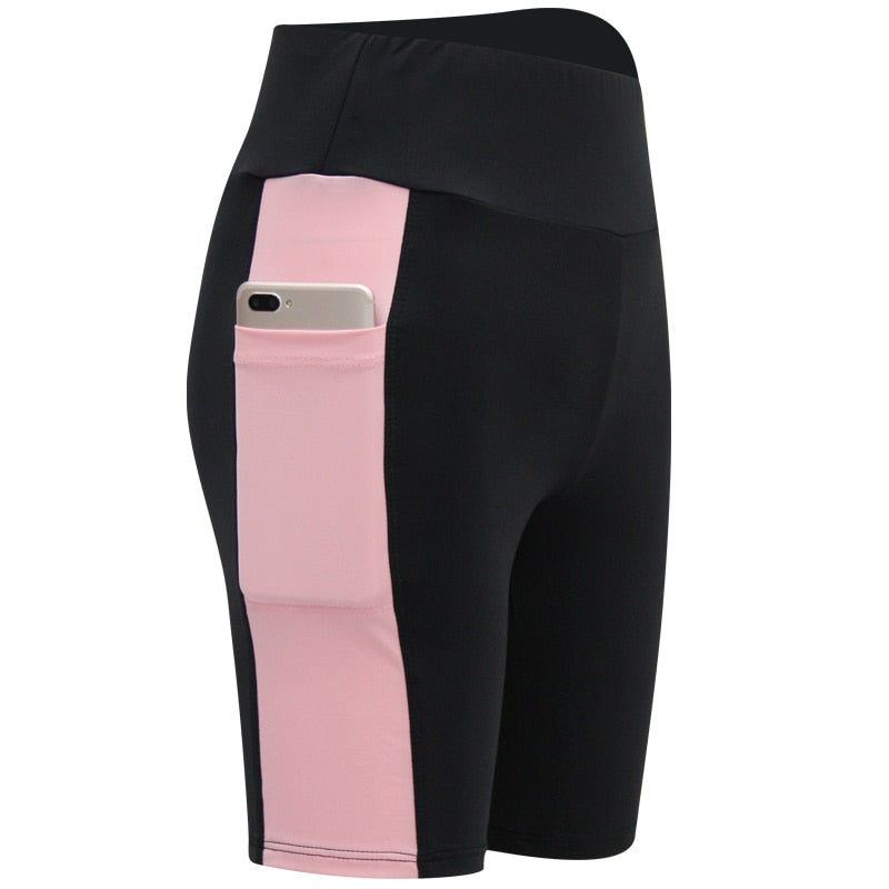 Acheter 6-pink Waist High Stretchy Tight sports Shorts for women