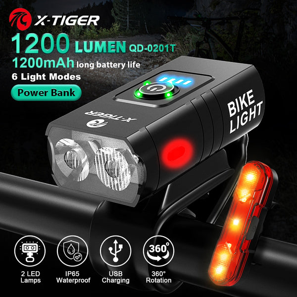 X-TIGER Bicycle USB Charging LED Light. Bike LED headlight