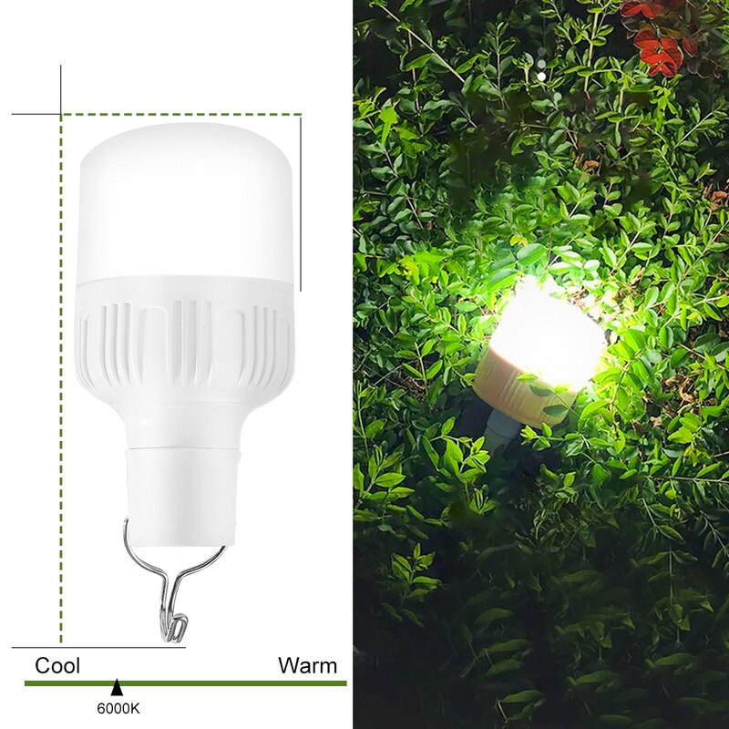 Outdoor Bulb USB Rechargeable LED Emergency Lights Portable Tent Lamp Battery Lantern