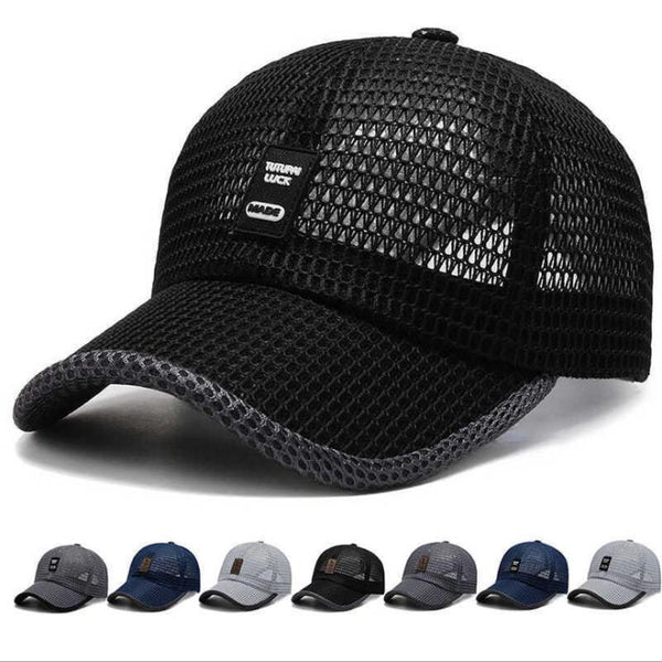 Mesh Solid Pattern Breathable Baseball Cap for Men