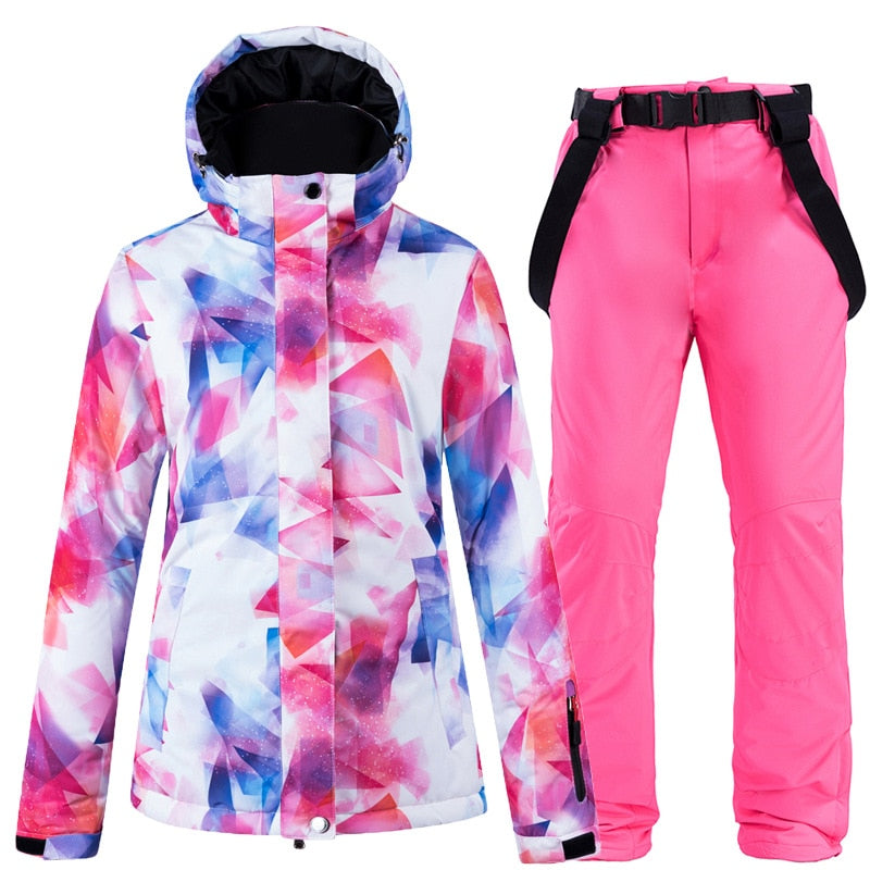 Buy color-11 Warm Colourful Waterproof &amp; Windproof Ski Suit for Women Skiing and Snowboarding Jacket or Pants Set