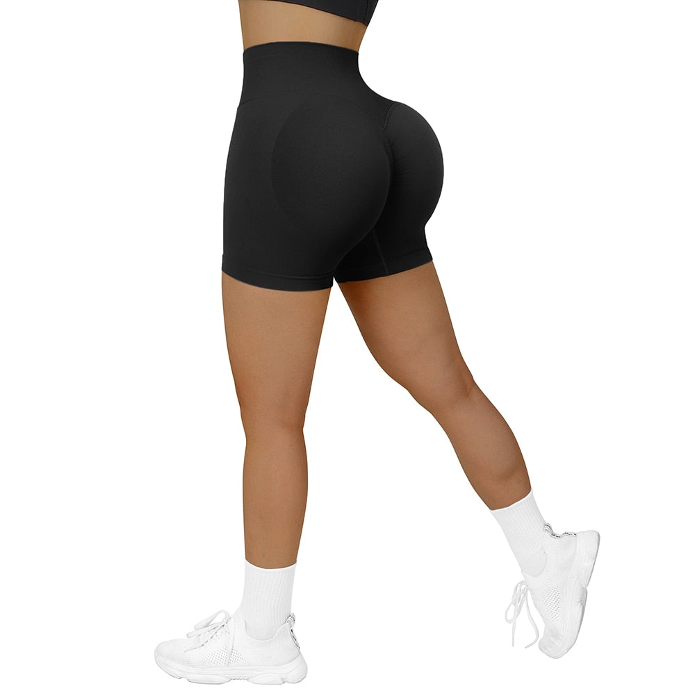 Buy sl951bk OMKAGI Waisted Seamless Sport Shorts for women