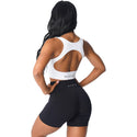 NVGTN Eclipse Seamless Spandex Bra Top Fitness Elastic Breathable bralette white back