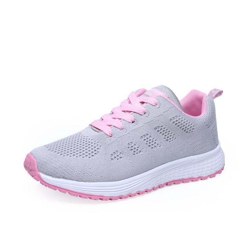 Compra grey-pink Sport Running Shoes Women Air Mesh Breathable Walking Women Sneakers Comfortable White Fashion Casual Sneakers Chaussure Femme