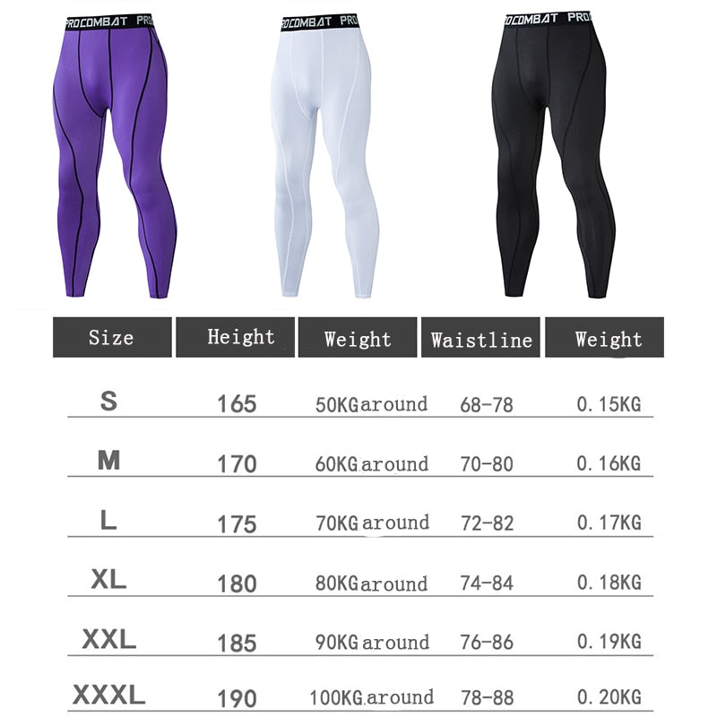 Men Compression Tight Leggings for Running Sports and yoga. Quick Dry, sweat absorbent.