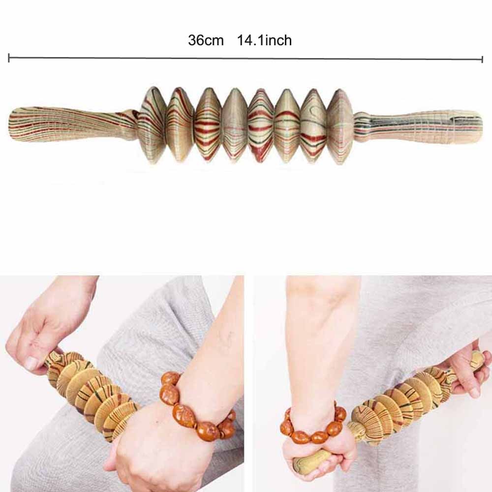 Buy type-5 BYEPAIN Wooden Exercise Roller Trigger Point Muscle Massager