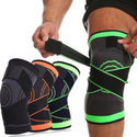 2 PCS Knee compression sleeve with Velcro straps for Men Women 